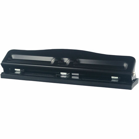 Business Source 3-Hole Adjustable Paper Punch - Left