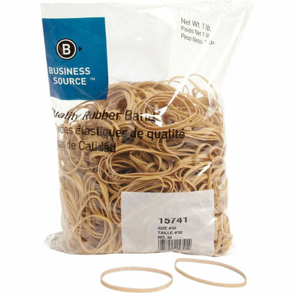 Business Source #32 Rubber Bands - Sustainable Crepe - 3’’ x 0.1’’ - 700/Pack - Plastic/Rubber