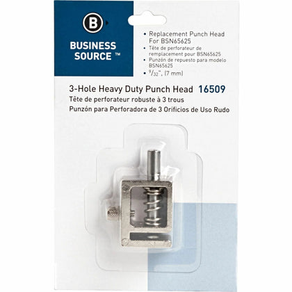 Business Source 9/32’’ Replacement Punch Head - Silver - 1 Each - Paper Punches