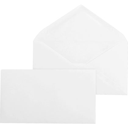 Business Source #9 Envelopes - 24 lb White Wove - 500/Box
