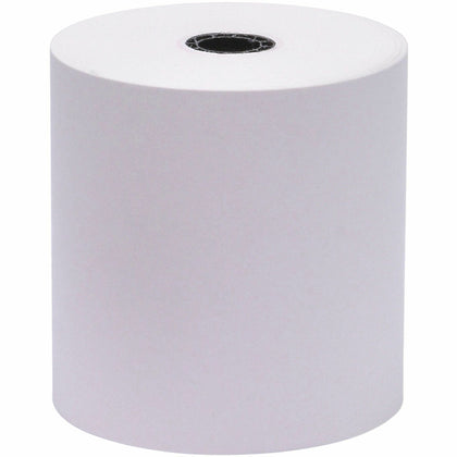Business Source Adding Machine Roll - 3’’ x 165 ft - 13.80 lb - SFI Certified - Lint-free End of Paper Indicator