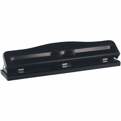 Business Source Adjustable Paper Punch: 3-Hole 11-Sheet Capacity - Punches