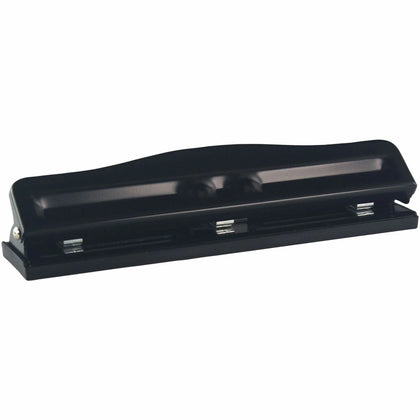 Business Source Adjustable Paper Punch: 3-Hole 11-Sheet Capacity - Punches
