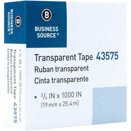 Business Source All-purpose Transparent Glossy Tape - 27.78 yd Length x 0.75’’ Width - 1’’ Core - Clear - General