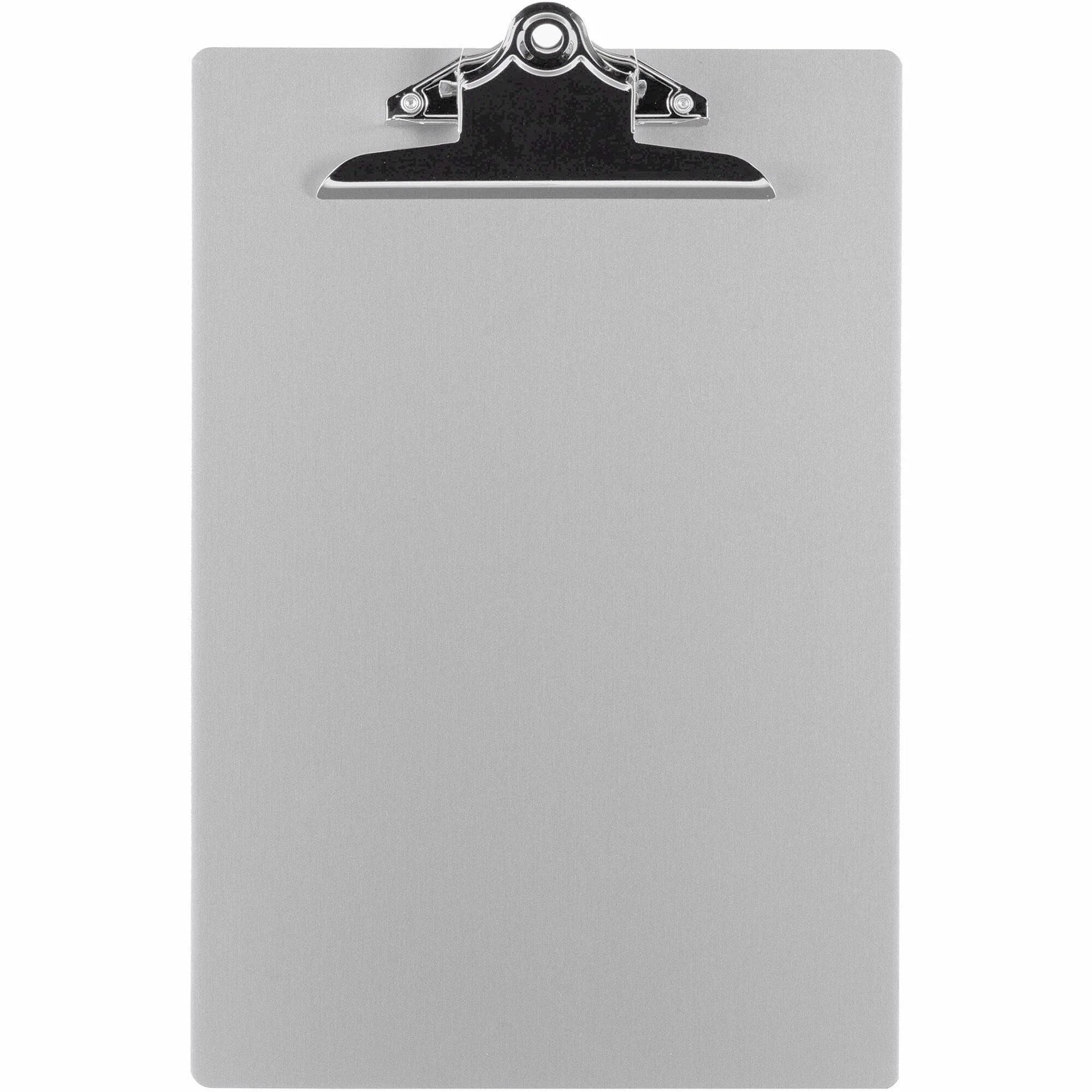 Business Source Aluminum Clipboard: 8 1/2’’ x 11’’ Clamp for Securely Holding Sheets - Clipboards