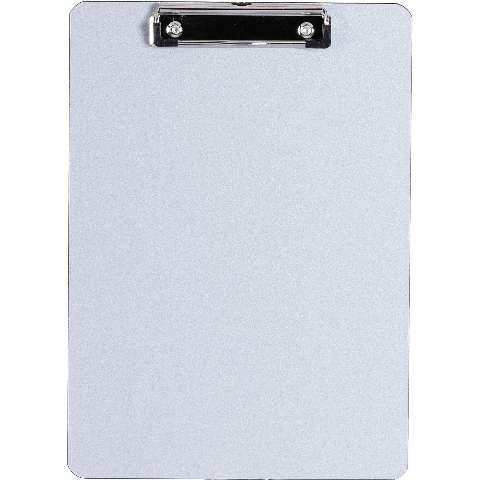Business Source Aluminum Clipboard - 8 1/2’’ x 11’’ - Silver - 1 Each - Clipboards
