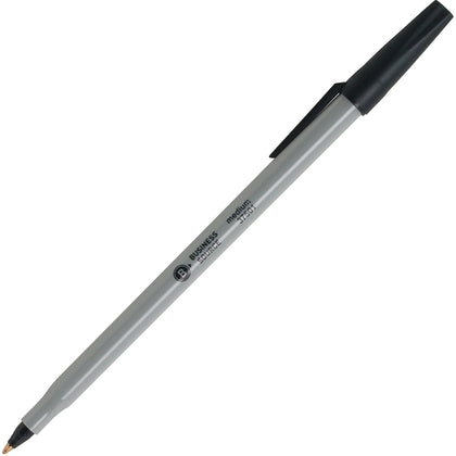 Business Source Ballpoint Stick Pens - Black Ink Medium Point - 60