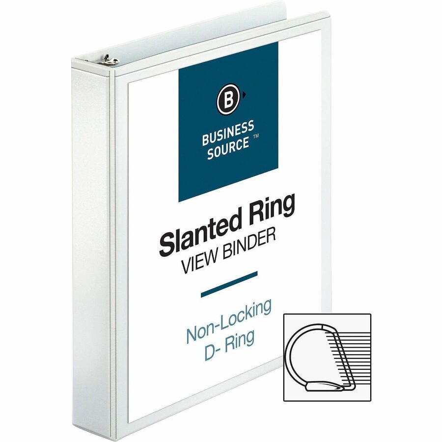 Business Source Basic D-Ring View Binder - Alternate-Image2