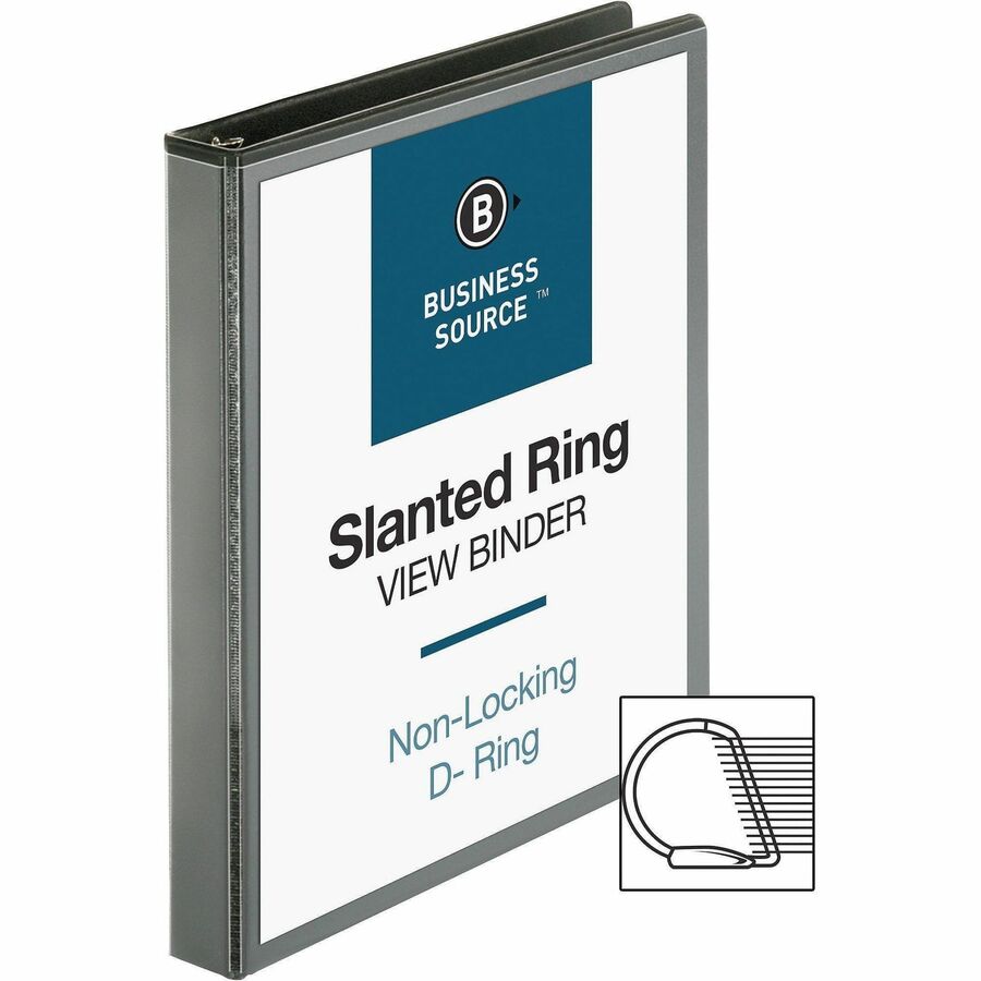 Business Source Basic D-Ring View Binders - Alternate-Image2