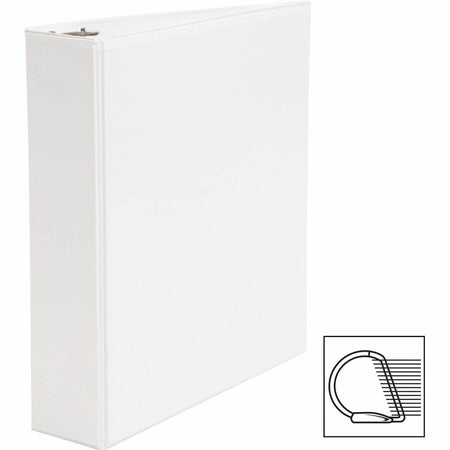 Business Source Basic D-Ring White View Binders - Left
