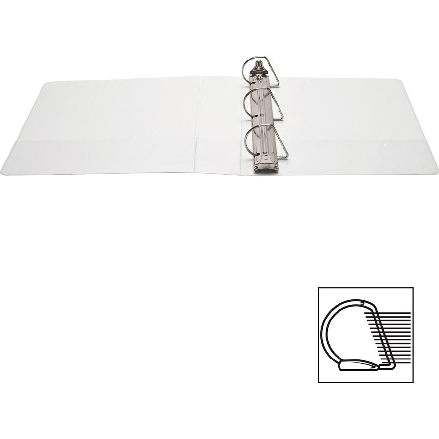 Business Source Basic D-Ring White View Binders - Top