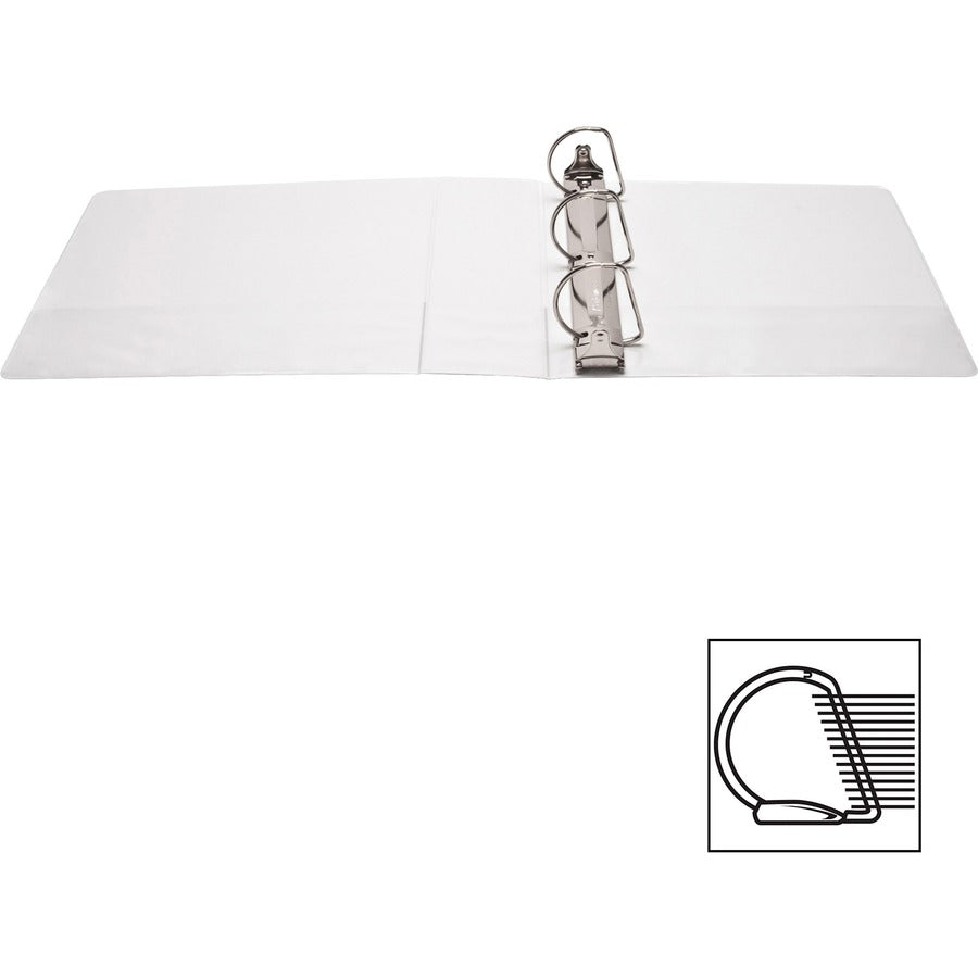 Business Source Basic D-Ring White View Binders - Top