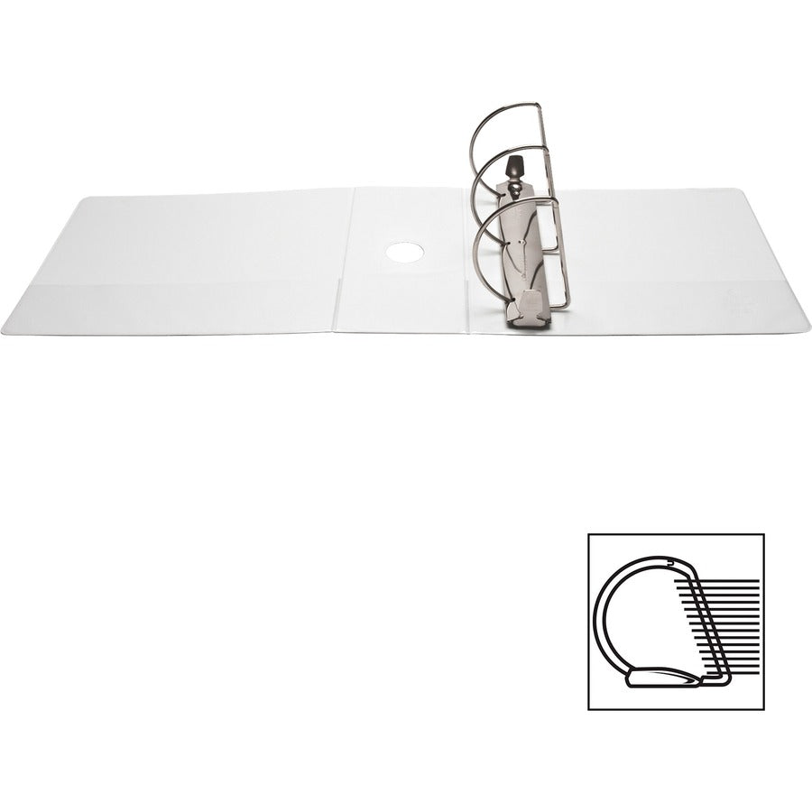 Business Source Basic D-Ring White View Binders - Top