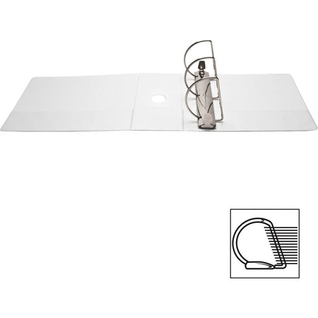 Business Source Basic D-Ring White View Binders - Top
