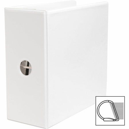 Business Source Basic D-Ring White View Binders - Left