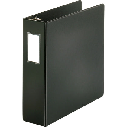 Business Source Basic Round Ring Binder: 3’’ Capacity Letter Size Vinyl Black - Binders