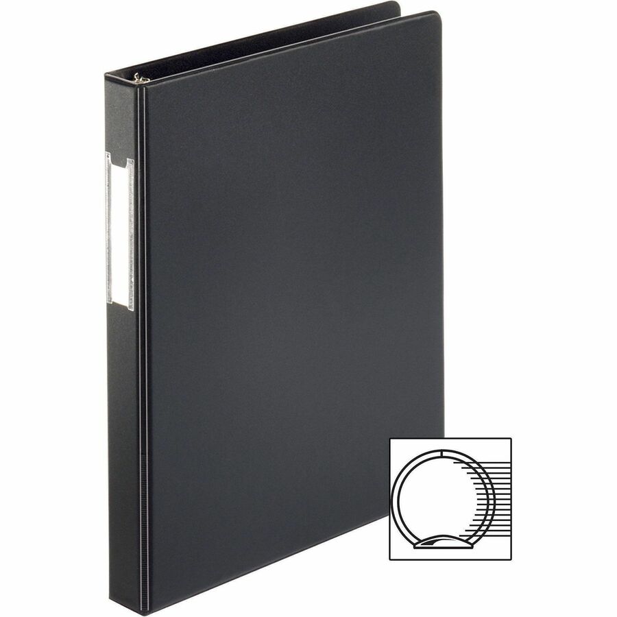 Business Source Basic Round Ring Binder w/Label Holder - Alternate-Image3