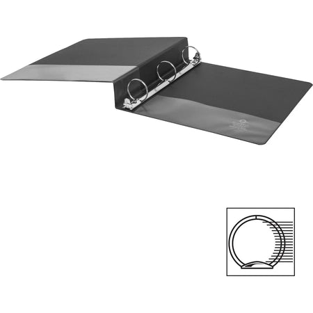 Business Source Basic Round Ring Binders - 1 1/2’’ Capacity - Letter Size - Black Sturdy - 4 Pack
