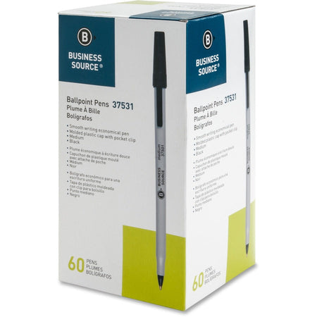 Business Source Bulk Pack Ballpoint Stick Pens - Left