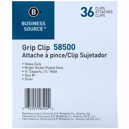 Business Source Bulldog Grip Clips - Front