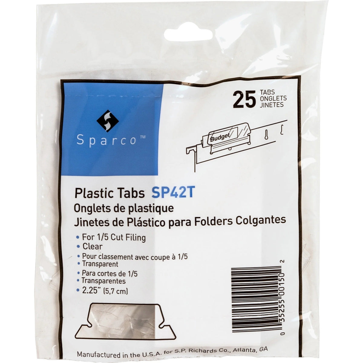 Business Source Clear Plastic Tabs - 25-Pack 2.25’’ Width - Index Accessories & Page Markers