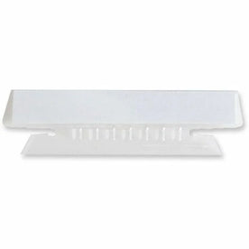 Business Source Clear Plastic Tabs - 25-Pack 3.50’’ Width - Index Accessories & Page Markers