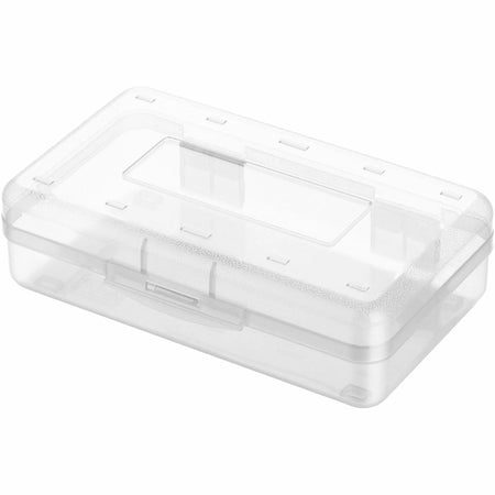 Business Source Clear Polypropylene Pencil Case - Organize Writing Supplies - Boxes