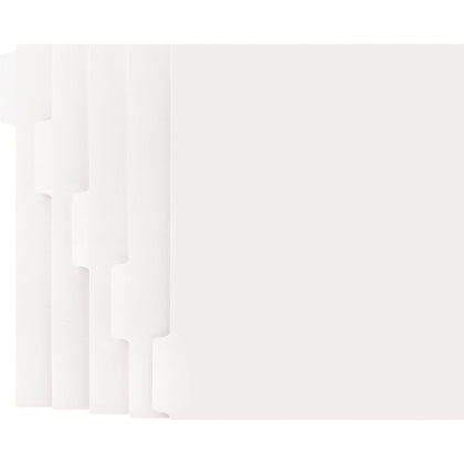 Business Source Collated Print-on Tab Divider - 5 Set Letter Size White - 50/Box - Index