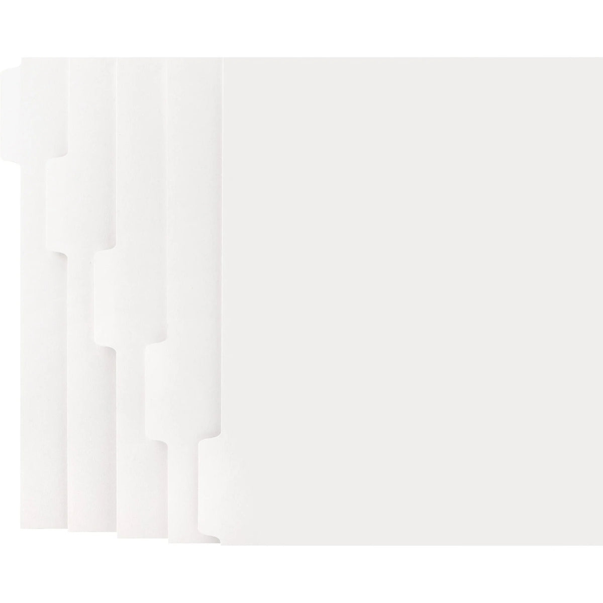 Business Source Collated Print-on Tab Divider - 5 Set Letter Size White - 50/Box - Index