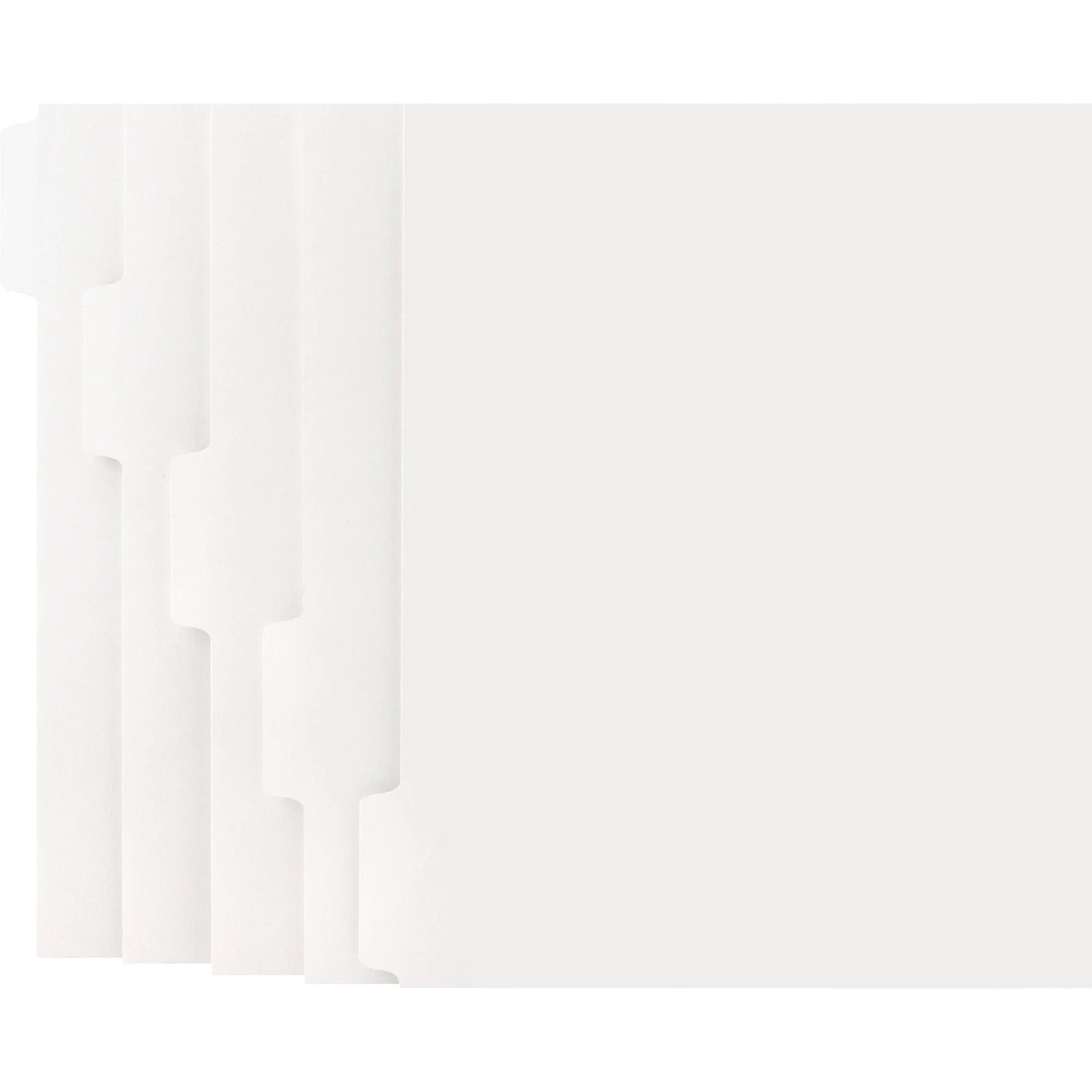 Business Source Collated Print-on Tab Divider - 5 Set Letter Size White - 50/Box - Index