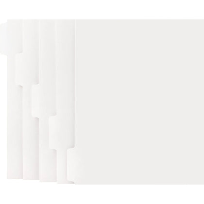 Business Source Collated Print-on Tab Divider - 5 Set Letter Size White - 50/Box - Index