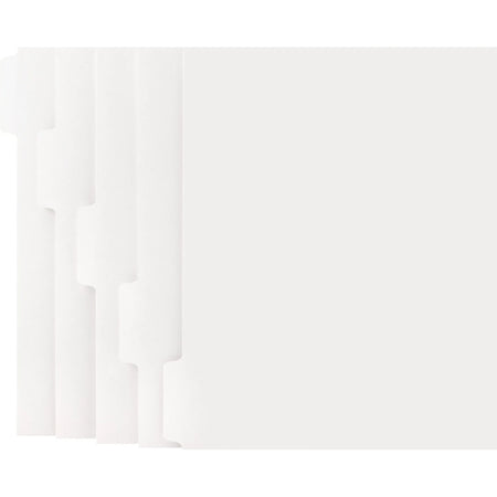 Business Source Collated Print-on Tab Divider - 5 Set Letter Size White - 50/Box - Index