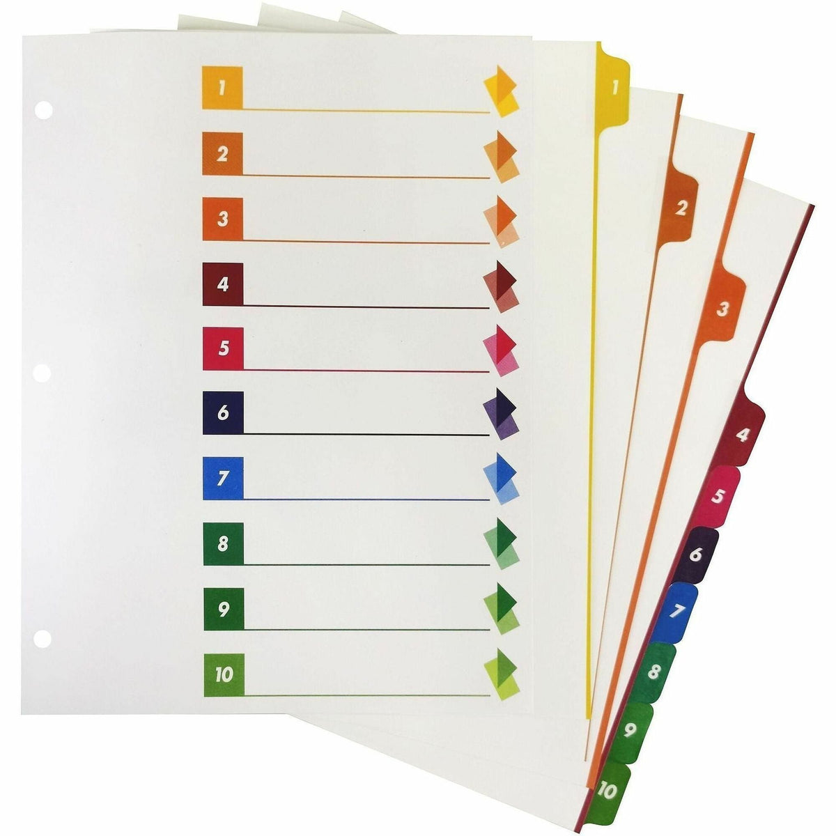Business Source Color-coded Table of Contents/Tabs Index Dividers - 2000