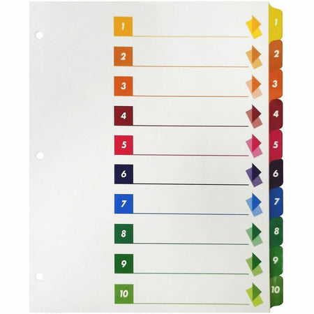 Business Source Color-coded Table of Contents/Tabs Index Dividers - Front