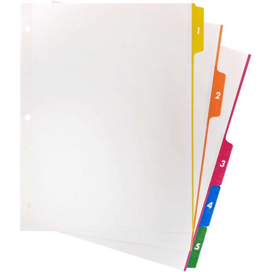 Business Source Color-coded Table of Contents/Tabs Index Dividers - Front