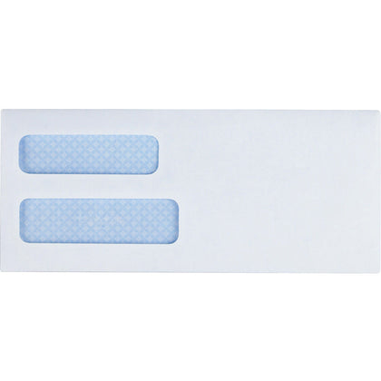 Business Source Double Window Check Envelopes - #8 5/8 - 24 lb - White - 500/Box