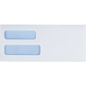 Business Source Double Window Check Envelopes - #8 5/8 - 24 lb - White - 500/Box