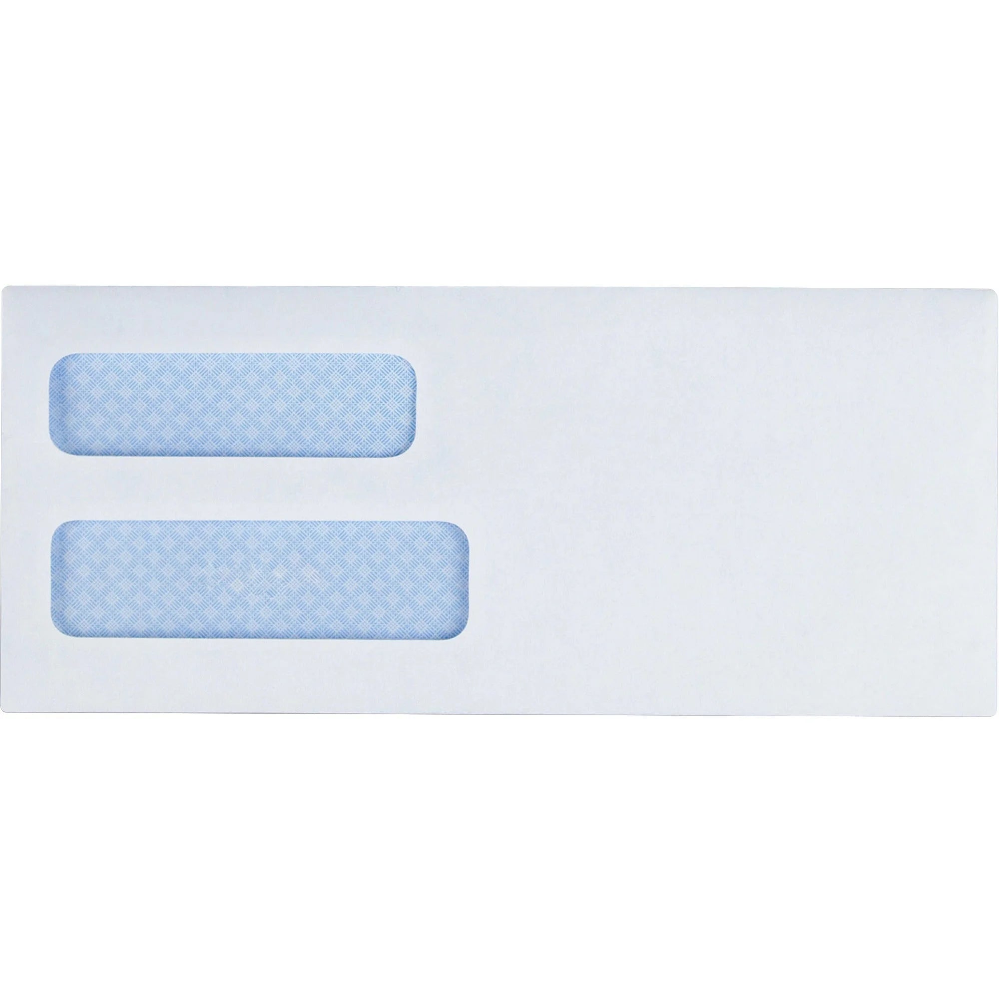 Business Source Double Window Check Envelopes - #8 5/8 - 24 lb - White - 500/Box