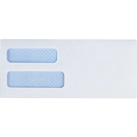 Business Source Double Window Check Envelopes - #8 5/8 - 24 lb - White - 500/Box