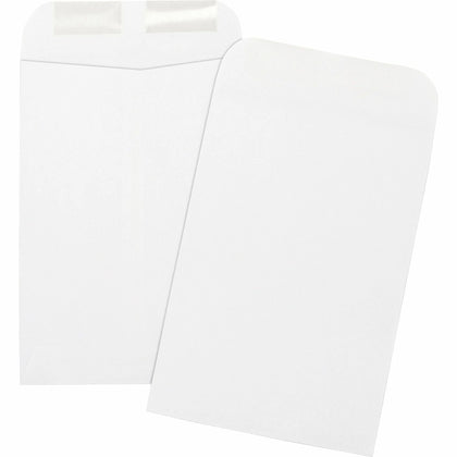 Business Source Durable Catalog Envelopes - #1 3/4 6.5’’ x 9.5’’ - 24 lb - White - 500/Box - Large Format