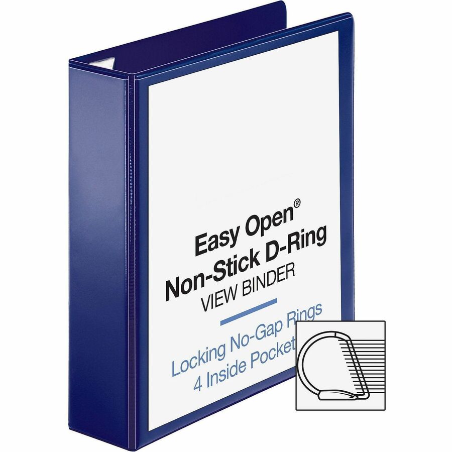 Business Source Easy Open Nonstick D-Ring View Binder - Alternate-Image5