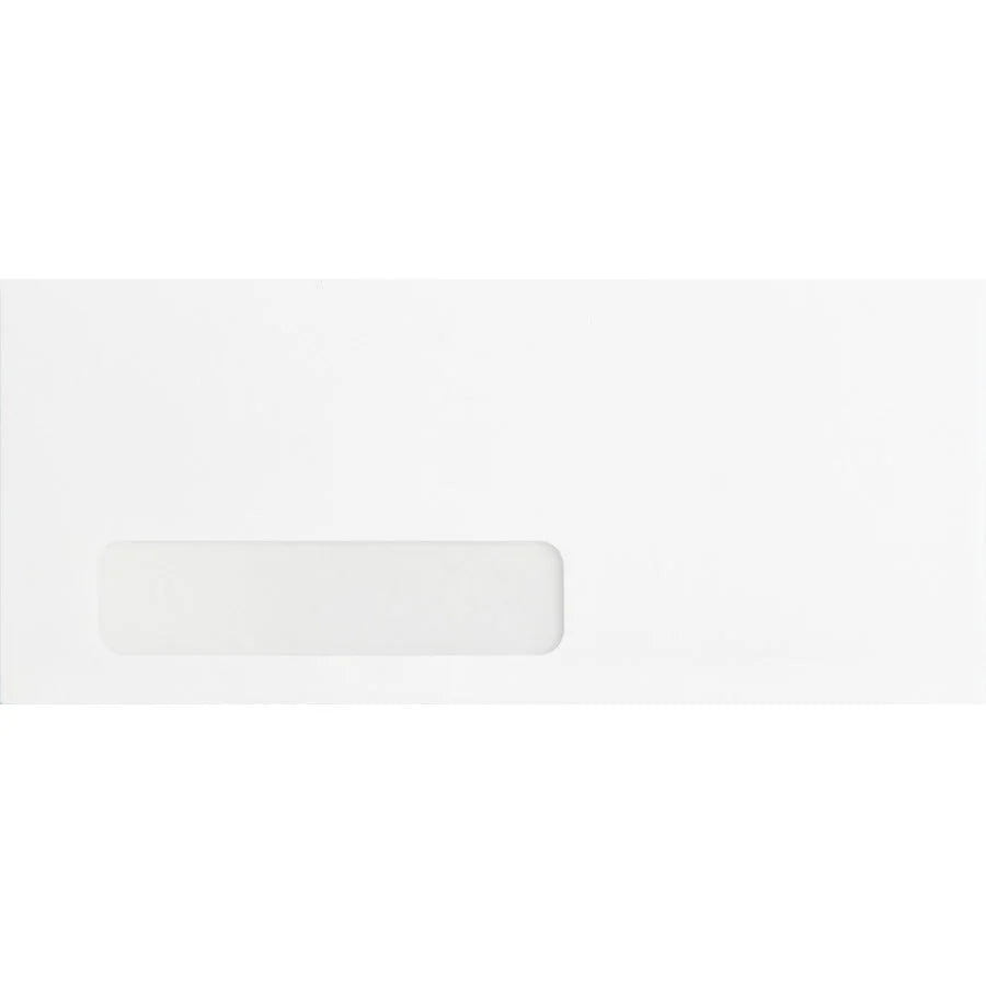 Business Source Economical No. 10 Window Envelopes - White - 500/Box