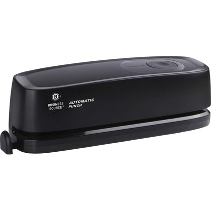 Business Source Electric Hole Punch: 3 Punch Heads 10 Sheet Capacity - Paper Punches