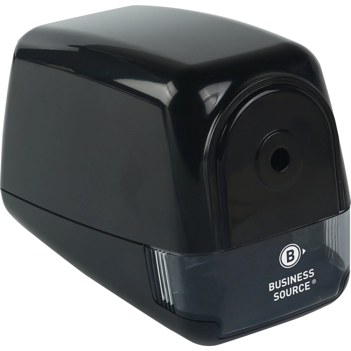 Business Source Electric Pencil Sharpener - Helical Blade - AC Adapter - Black - Sharpeners