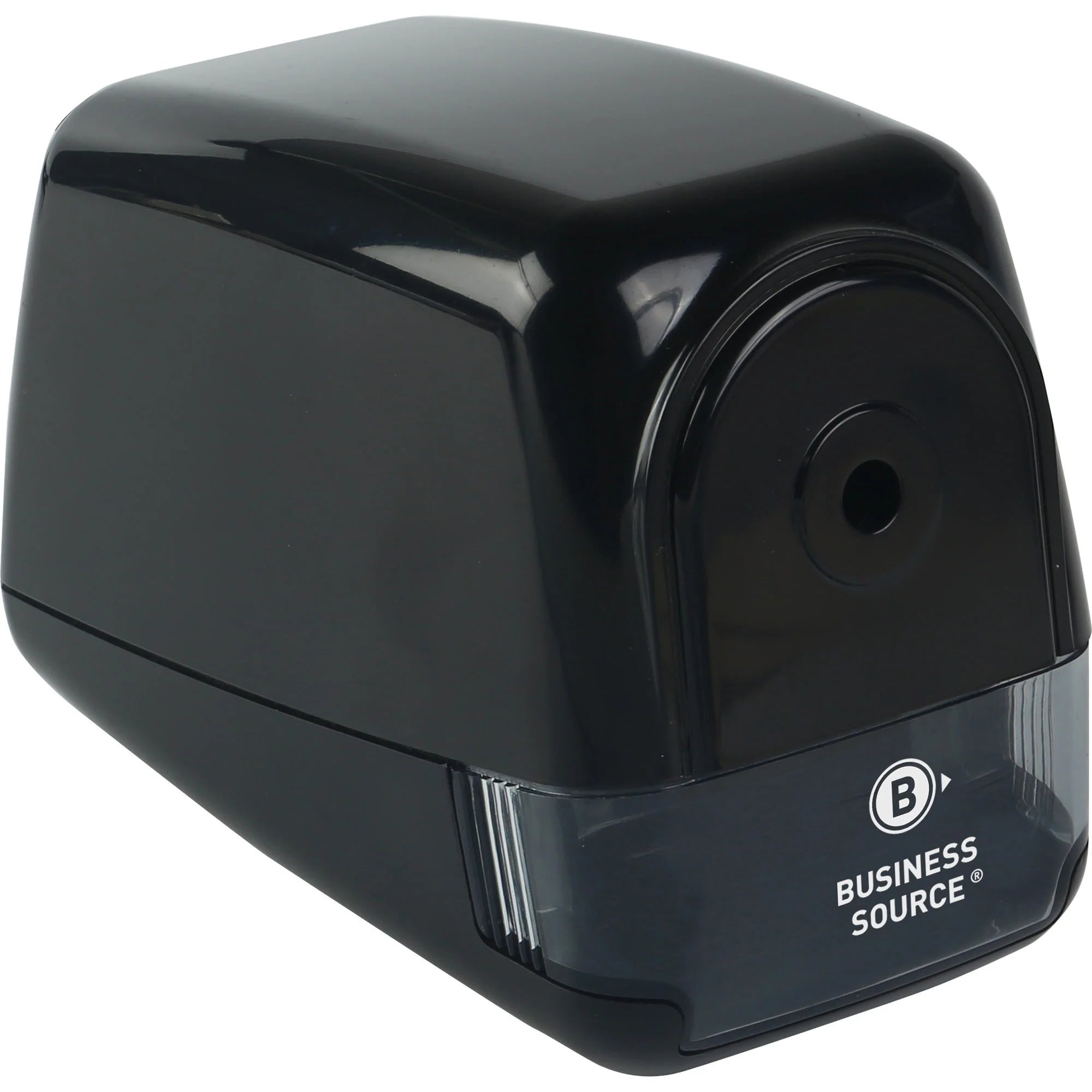 Business Source Electric Pencil Sharpener - Helical Blade - AC Adapter - Black - Sharpeners