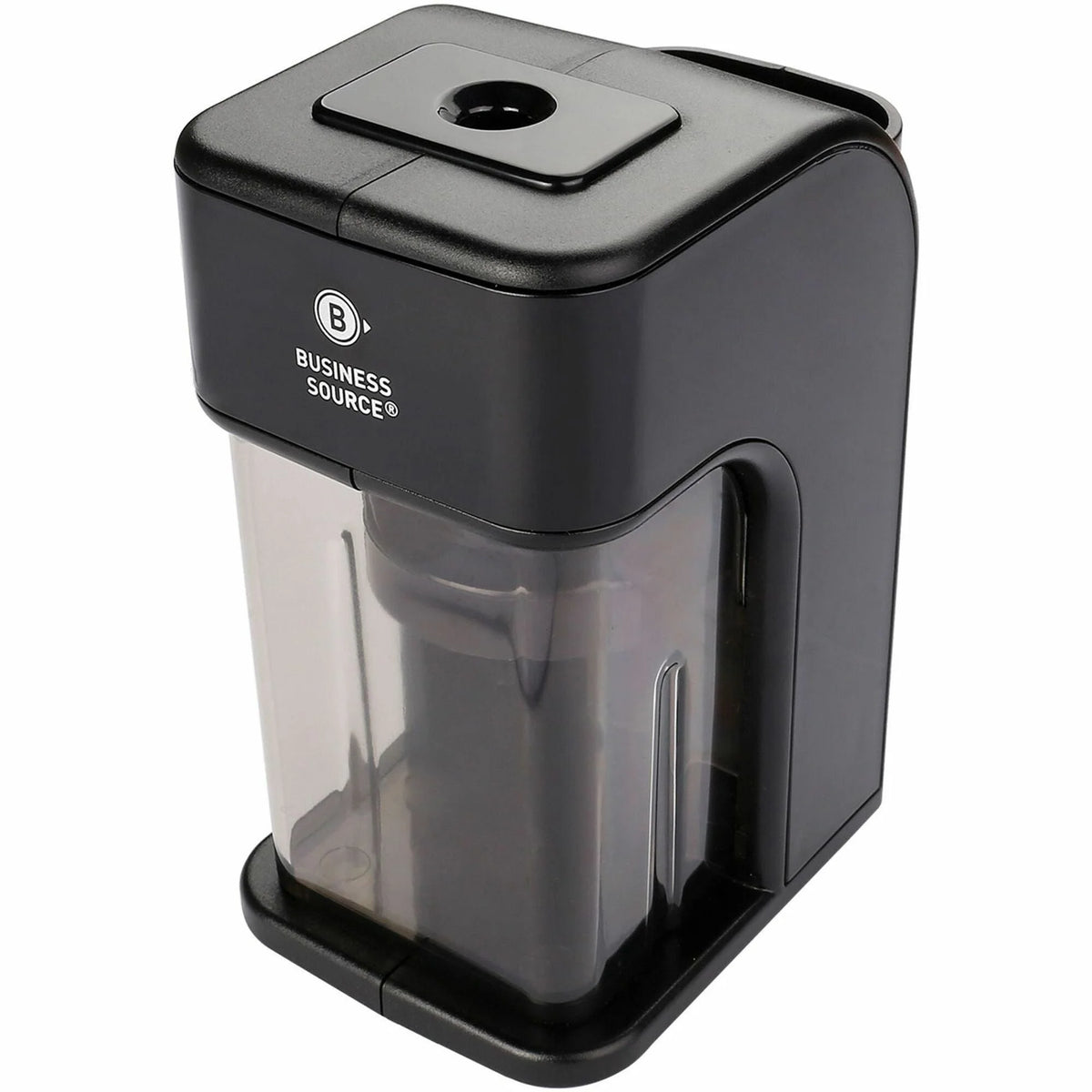 Business Source Electric Pencil Sharpener - Helical Blade - Black - 1 Each - Sharpeners