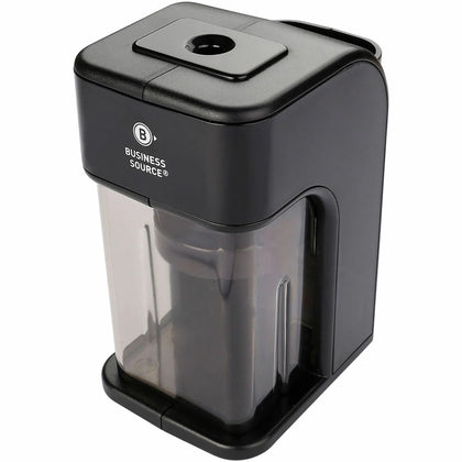 Business Source Electric Pencil Sharpener - Helical Blade - Black - 1 Each - Sharpeners