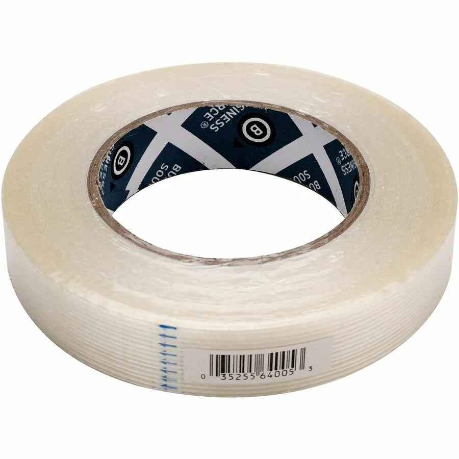 Business Source Filament Tape: 1’’ x 60 yd White Fiberglass - Reinforcing Tape