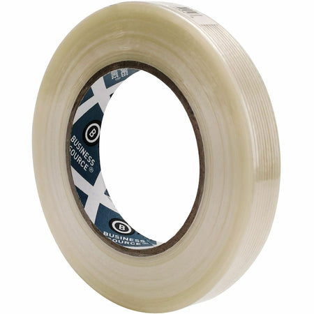 Business Source Filament Tape - 60 yd Length x 0.75’’ Width - 3’’ Core - White - Fiberglass - For Reinforcing - 1 Roll