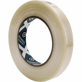 Business Source Filament Tape - 60 yd Length x 0.75’’ Width - 3’’ Core - White - Fiberglass - For Reinforcing - 1 Roll